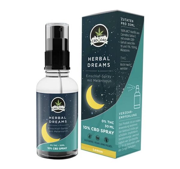Herbal Dreams CBD Mundspray mit Melatonin - 10% CBD - 30ml
