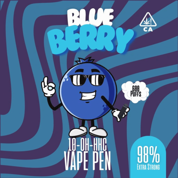 10-OH-HHC Vape Pen - Blueberry - 98% 10-OH-HHC - Cali Vape Pen - Extra Strong