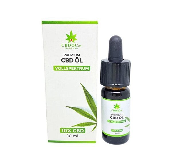 Premium CBD Öl - 10% CBD - MCT Kokosnussöl - 10ml