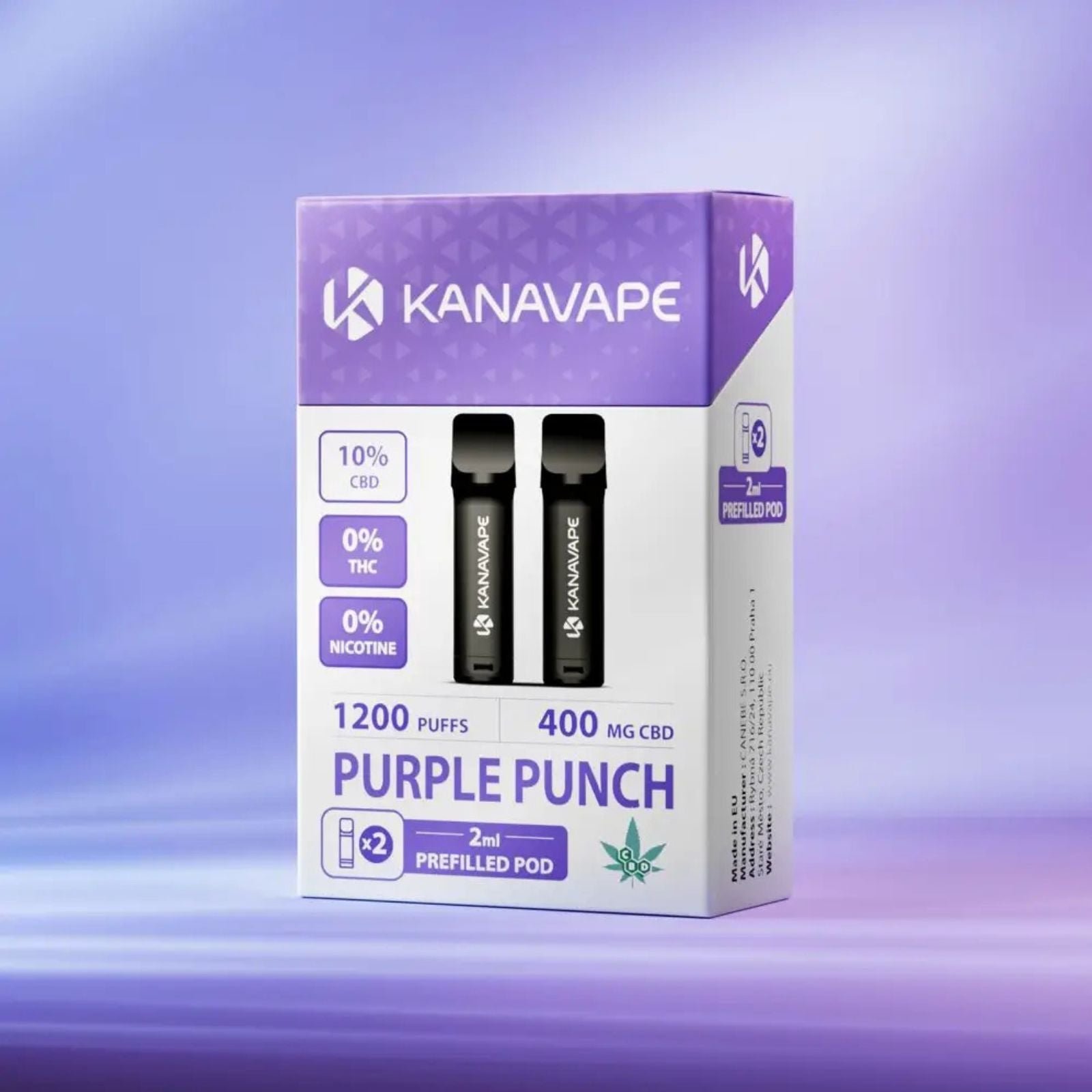 Elfbar CBD Pods Purple Punch mit 10 Prozent CBD und 1200 Zügen kaufen